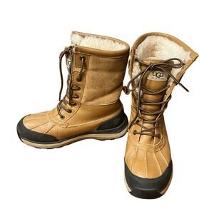 UGG Womens Adirondack III Short Boots Chestnut Leather Waterproof 1095141 Size 8